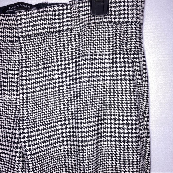 Zara Woman black white trousers slacks sz S - Picture 4 of 6